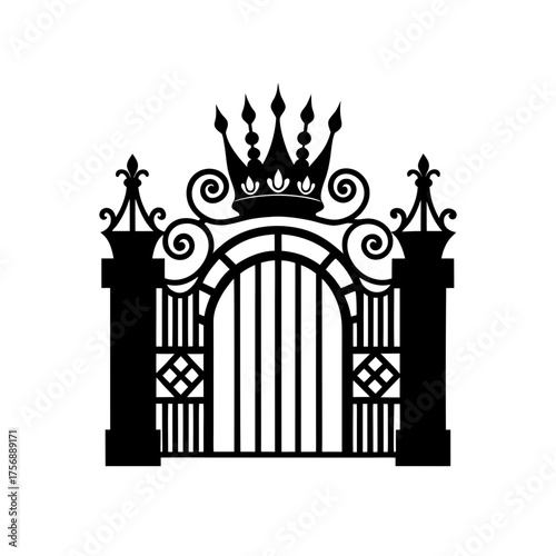 vector illustration of a gate