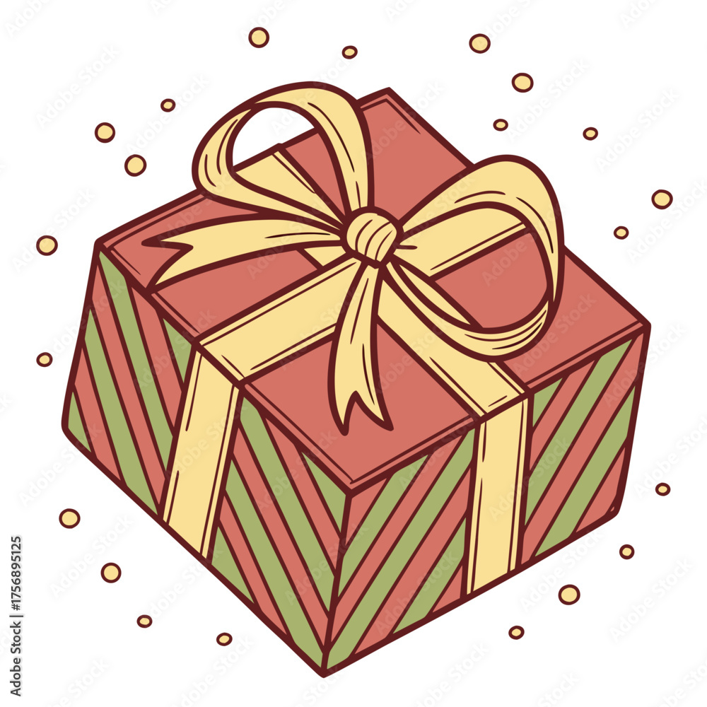 Obraz premium Gift box with ribbon bow, a symbol of giving and joy