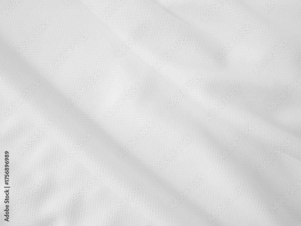 Fototapeta premium Close-up wavy cloth. White crumpled fabric background
