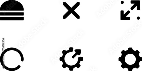 Gear Settings Line Icon – Configuration and System Tools Vector Symbol