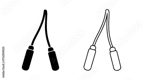 Jump ropes with handles with transparent background