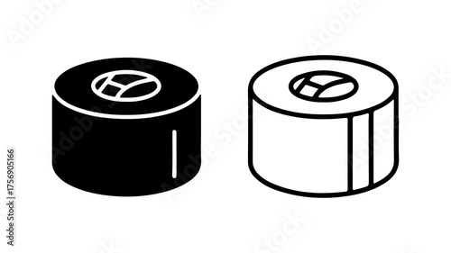 Sushi rolls with transparent background