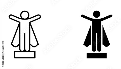 role model Icon set, Symbol isolated white background