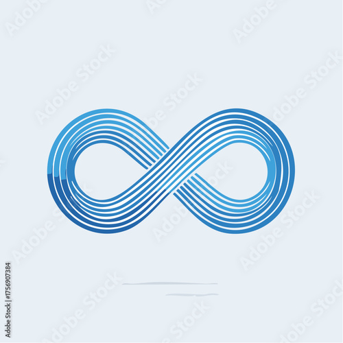 Abstract Infinity Symbol: A Modern Geometric Design for Concepts of Limitlessness