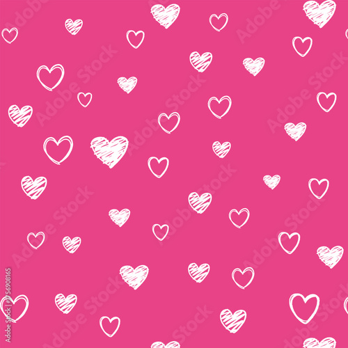 ハートのシームレス背景パターン