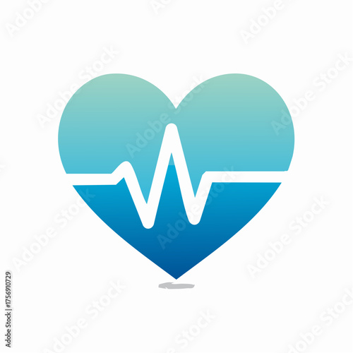 Digital Heartbeat Icon Depicting Health and Wellness in a Modern Gradient Style