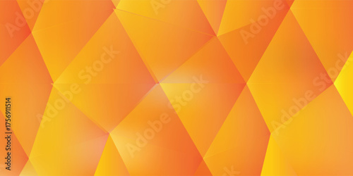 Vibrant Orange Geometric Abstract Background With Triangles And Warm Gradient