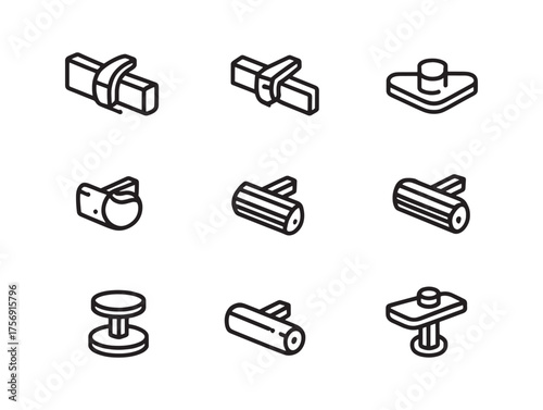 Cufflinks line art details enhance formal wear