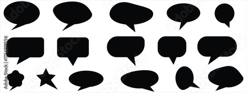 Big set of speech bubbles, colorful speech balloon communication concept, Speak bubble text, vector set of flat message bubbles show chat bubble or dialog boxes on white background.Talk bubble
