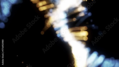 Abstract Light Particle Flow on Black Background