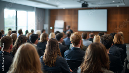 Wallpaper Mural Business Meeting Attendees Listening to a Presentation Torontodigital.ca