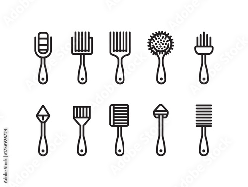 Detangling Brush Line Art Smooth Tangles Effortlessly