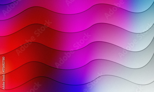 Colorful Abstract Waves Gradient Background Design Backdrop with Vibrant Layered Wavy Shapes
