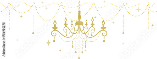 金色のシャンデリアベクターイラスト素材
