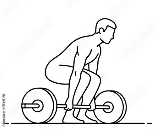Man lifting barbell with legs against white background