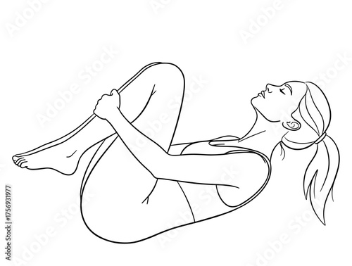 Woman doing leg raise exercise against white background