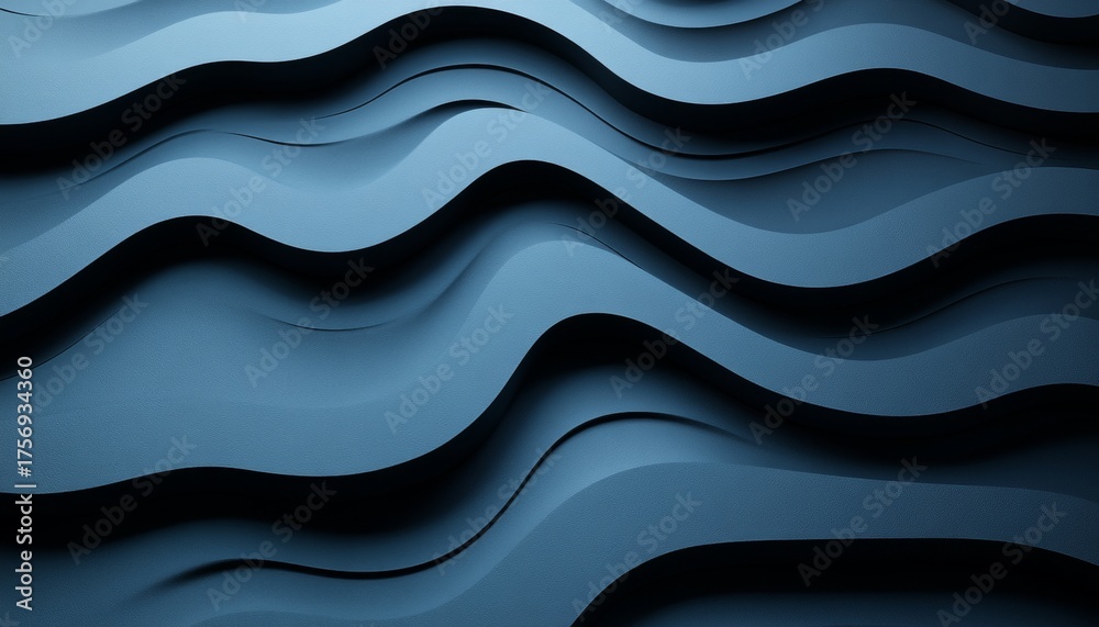 Fototapeta premium Abstract Waves and Modern Background with Curved Lines, Artistic Blue Texture and Smooth Gradient