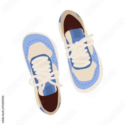 Blue barefoot sneakers, stylish shoes, spring sneakers. Anatomical shoes. Flexible upper and sole allow feet to move and bend freely, effectively engaging every bone