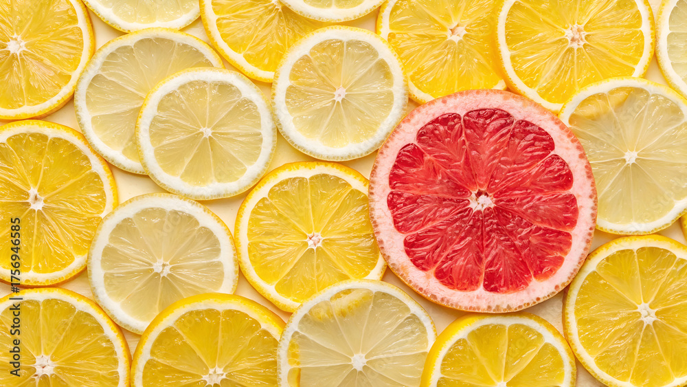 Fototapeta premium fresh lemon slices