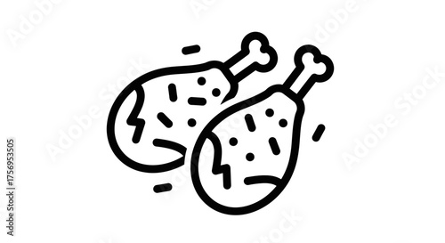 Two delicious fried chicken legs perfect for a tasty meal or snack.