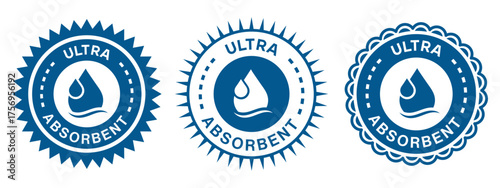 Ultra Absorbent Badge Label Logo Design Vector