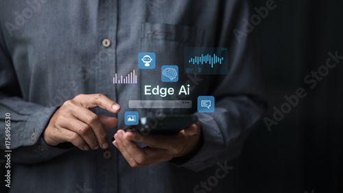 Obraz na płótnie Edge AI Mobile Computing for Real-Time Analytics