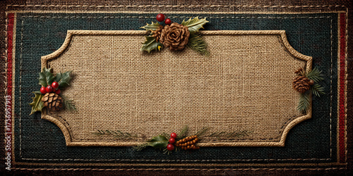 Holiday border pattern with...