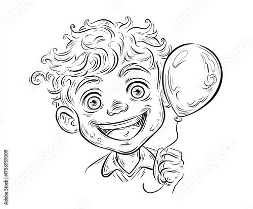 Boy with a big smile and a ...