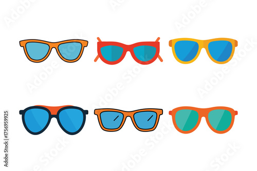 Sunglasses Set Vector Illustration Design