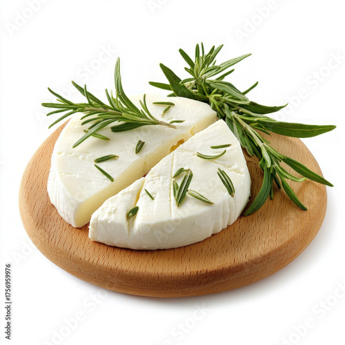 Mozzarella Slice Isolated