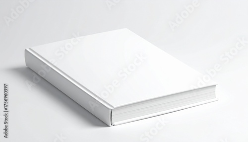 blank white book cover