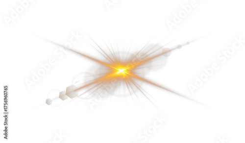 Radiant golden glow PNG with sparkling highlights and luminous rays. Dynamic flares create luxurious and festive energy. Ideal for abstract compositions, neon visuals, or digital design.