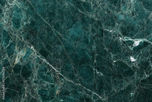 Elegant Dark Green Marble Texture With Dramatic Veins, Perfect For Luxurious Backgrounds And Designs