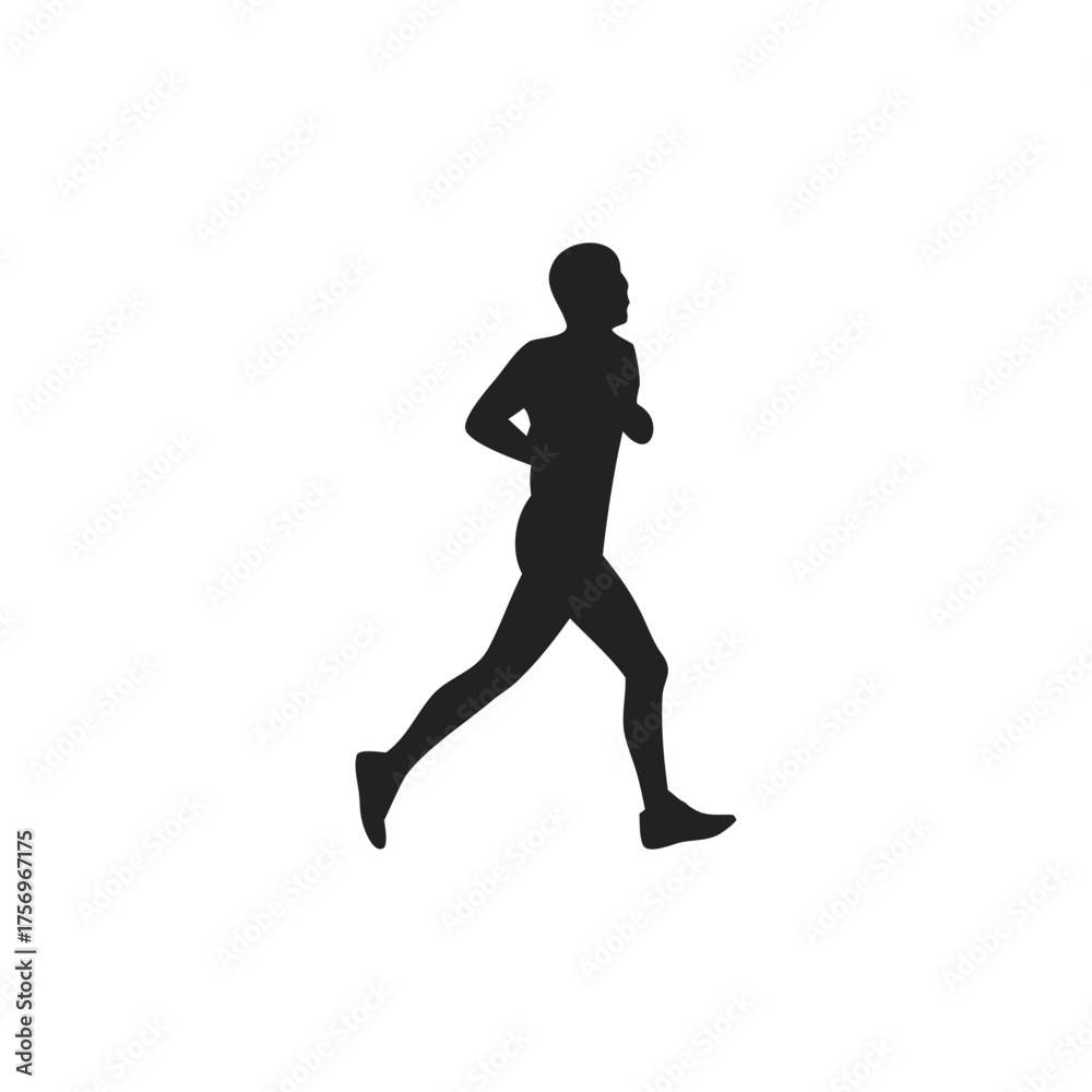Fototapeta premium silhouette vector people jogging