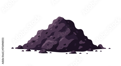 A pile of dark rich soil ready for planting and gardening projects.