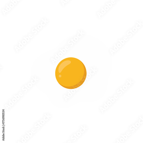 Simple fried egg icon on black background