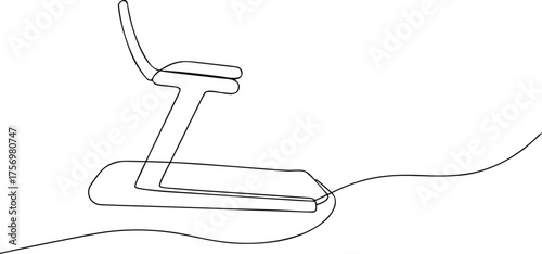 Treadmill continuous line drawing exercise fitness