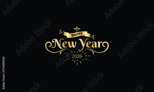 2026 happy new year logo text design set 2026 number design template collection