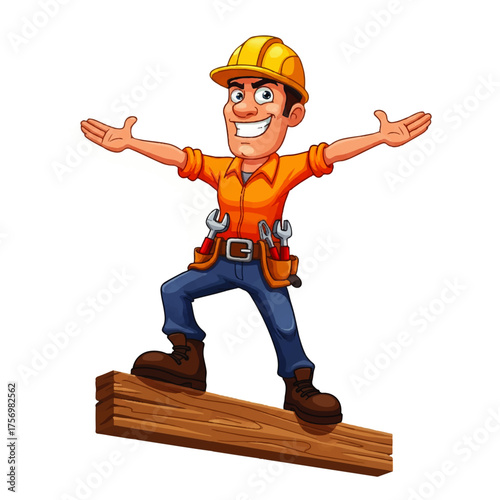 Adorable Cartoon Wedding Couple Kissing with Hearts and Flowers, Expressing Love and Romance on Their Special Day - Vector Illustration