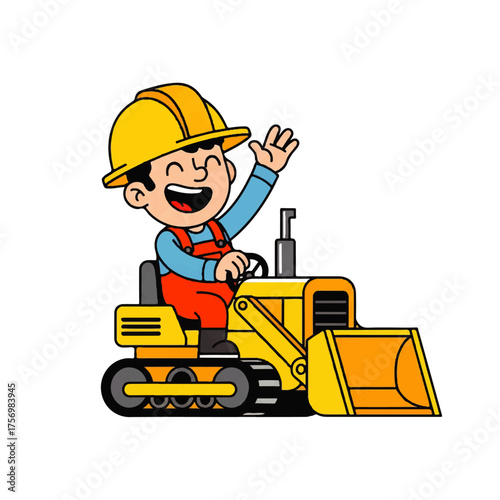 Adorable Cartoon Wedding Couple Kissing with Hearts and Flowers, Expressing Love and Romance on Their Special Day - Vector Illustration