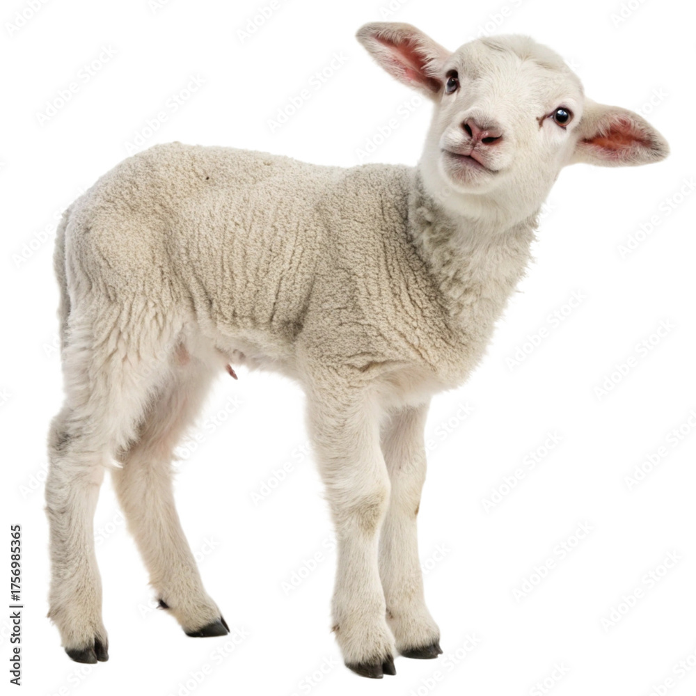 Obraz premium Majestic sheep standing serenely, bathed in golden light, captures the essence of rural tranquility and natural beauty, perfect for farm imagery. 
