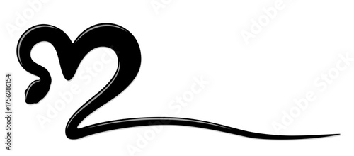 The symbol of heart with snake.