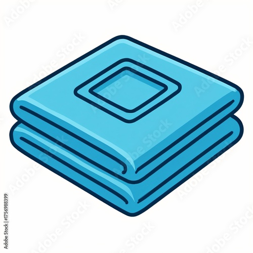 Medical Towels Cartoon Icon Isolated on White Background