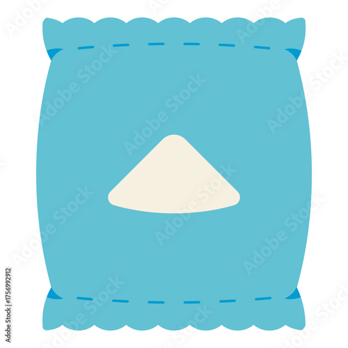 granulated sugar bag icon flat icon