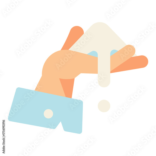 hand holding sugar icon flat icon