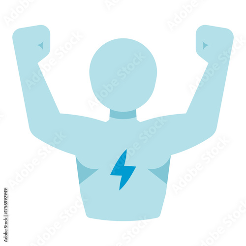human energy icon flat icon