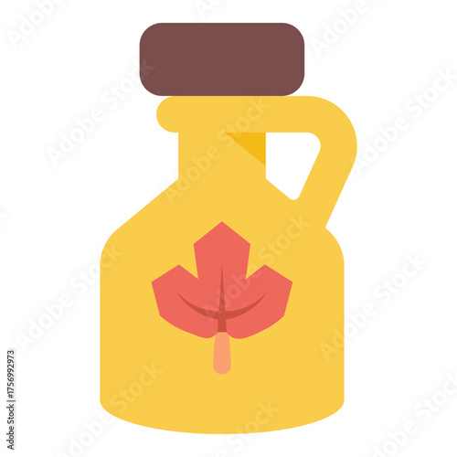 maple syrup bottle icon flat icon