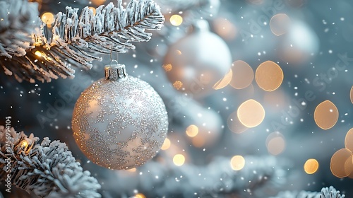 Detailed View Elegant Silver Baubles High Resolution Picture