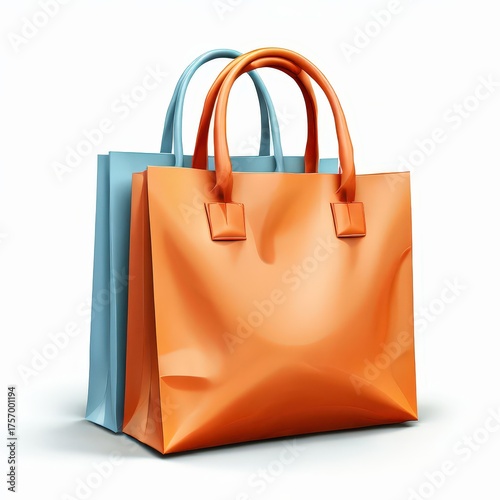 the AI Image Generator, Colorful Shopping Bags Isolated