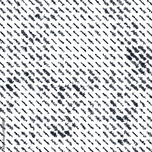 Noisy texture in the form of diagonal short segments.